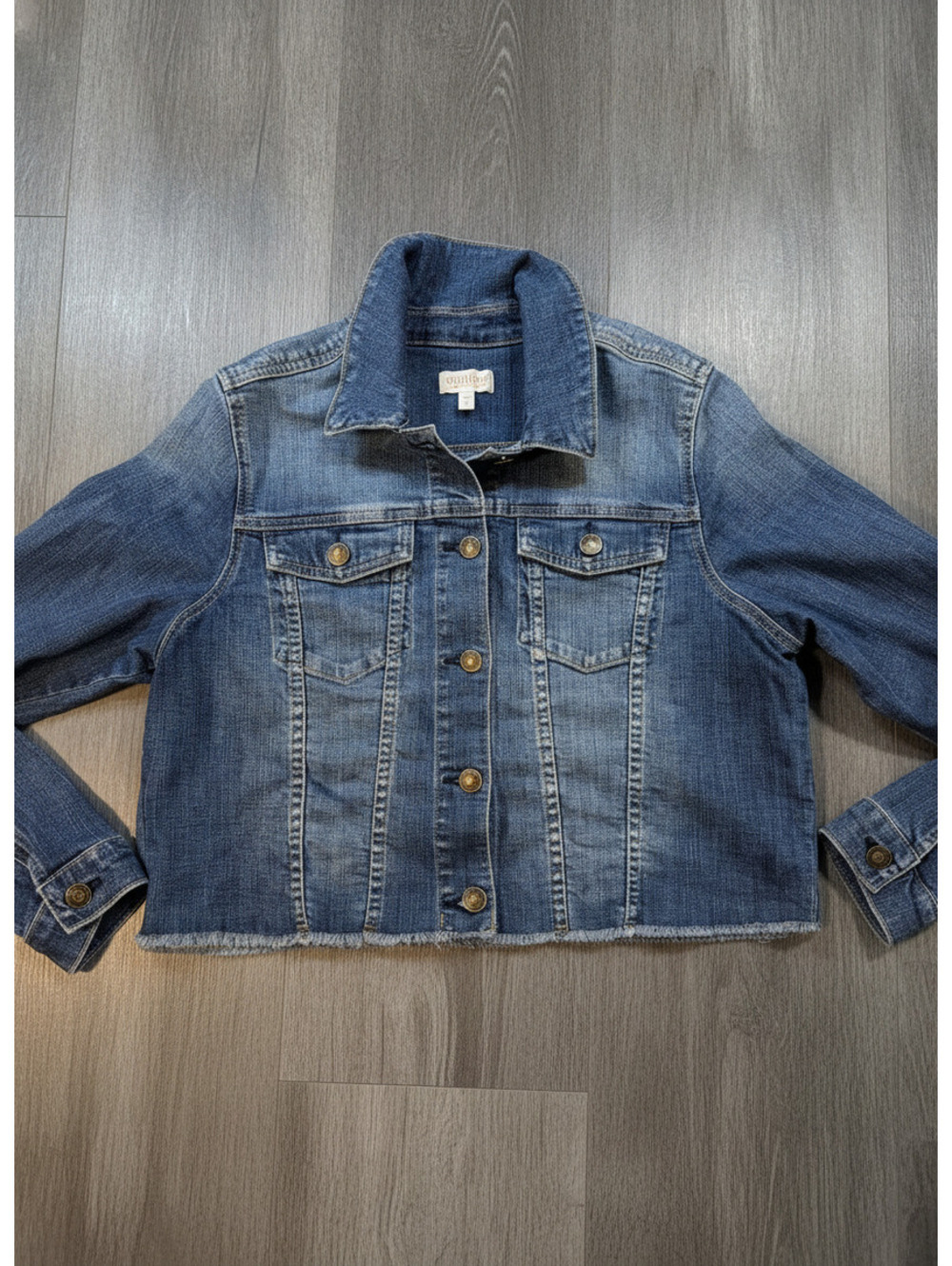 Shyanne Women's Denim Jacket Size Large Blue Cotton Blend